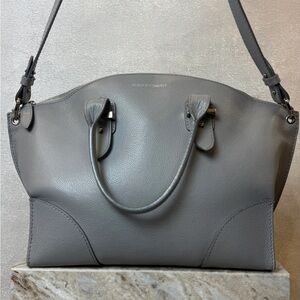 Alexander McQueen Gray Leather Tote Bag